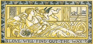 The Love Will Find Out the Way」、「Pan-Pipes」の歌のイラスト、A Book of Old Songs、新しくアレンジ、Theoによる伴奏付き。 Marzials、ジョージRoutledge und Sons、1884（c